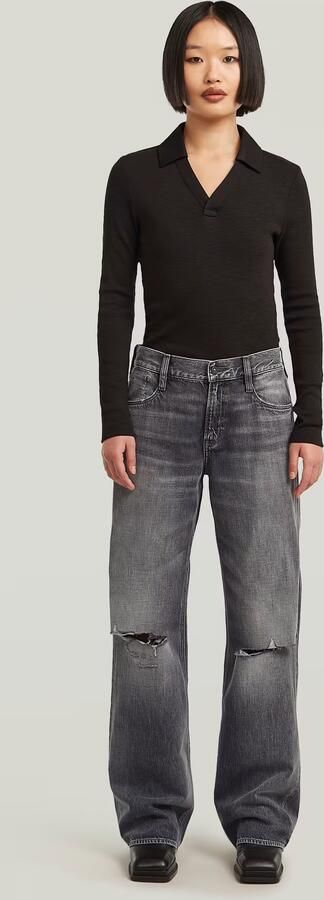 G-Star Raw Flared Bootcut D22889 D537 KUDEE LOOSE-H700 FADED SCORIA GREY - Foto 6