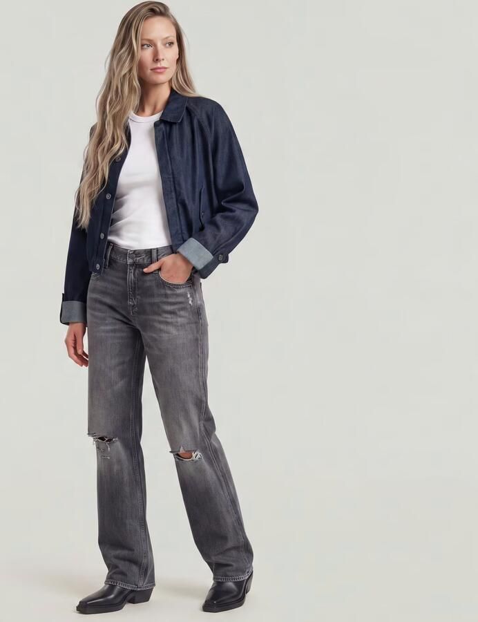 G-Star Raw Flared Bootcut D22889 D537 KUDEE LOOSE-H700 FADED SCORIA GREY - Foto 6