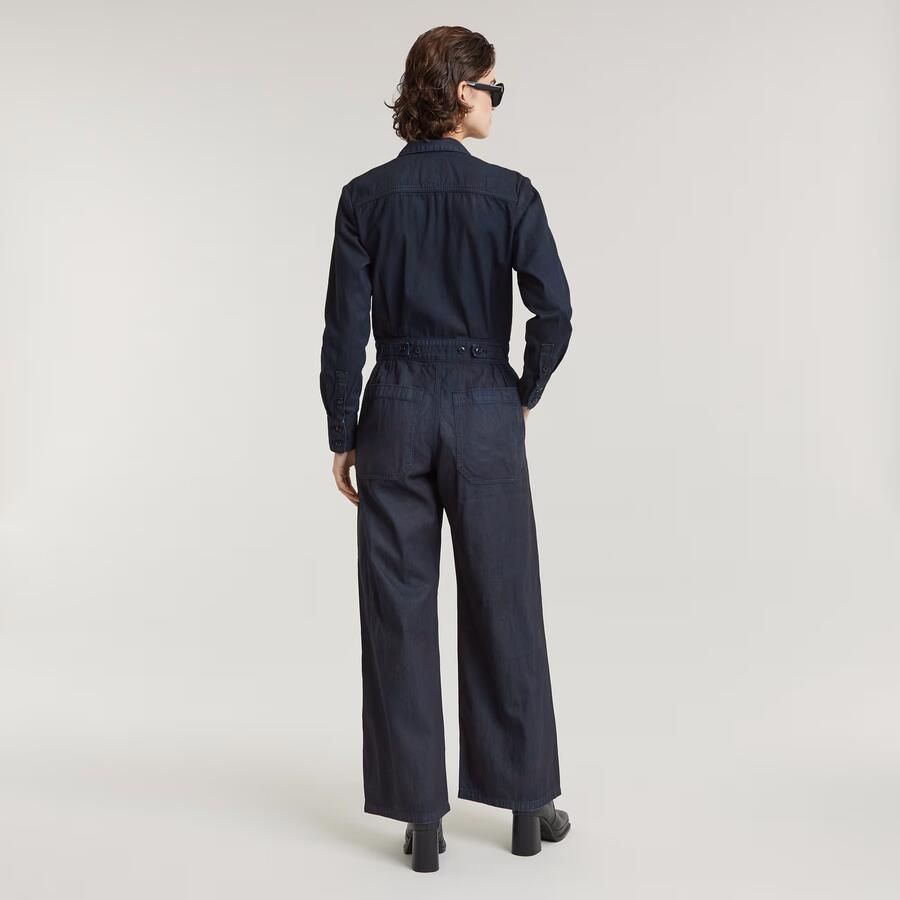 G-Star RAW Jumpsuit Tailored Wrap Donkerblauw Dames
