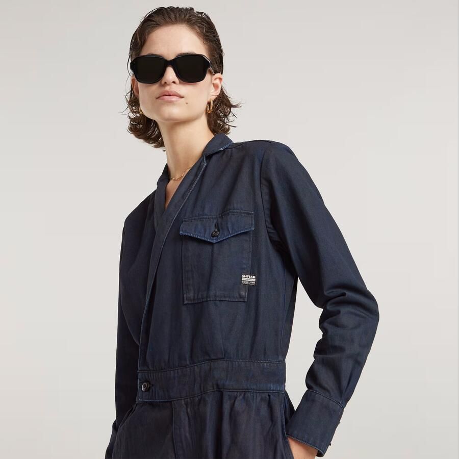 G-Star RAW Jumpsuit Tailored Wrap Donkerblauw Dames - Foto 3