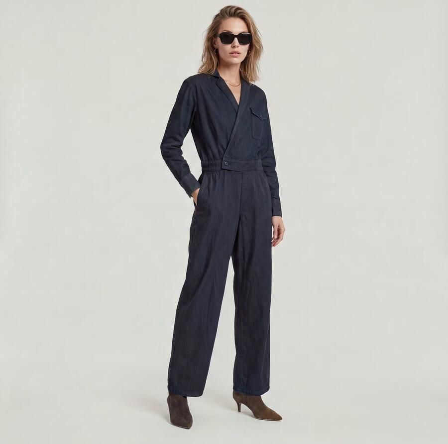 G-Star RAW Jumpsuit Tailored Wrap Donkerblauw Dames - Foto 3