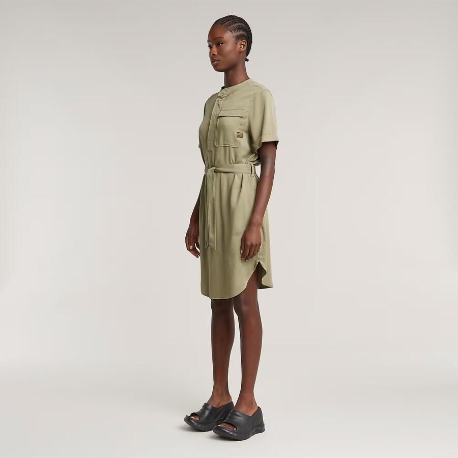 G-Star RAW Jurk Belted Groen Dames - Foto 2