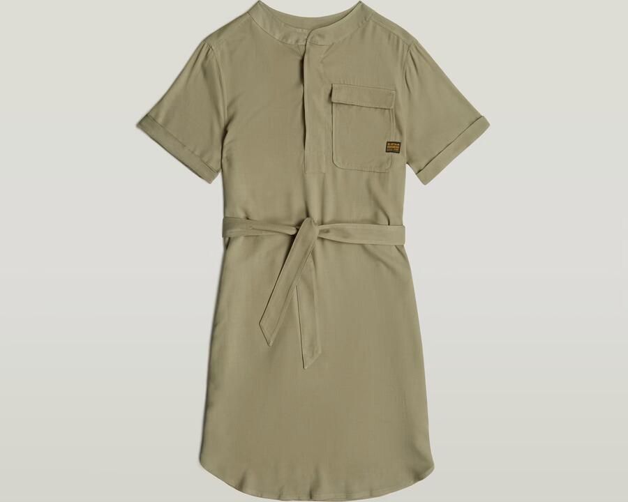 G-Star RAW Jurk Belted Groen Dames - Foto 6