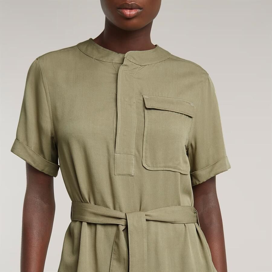 G-Star RAW Jurk Belted Groen Dames - Foto 3