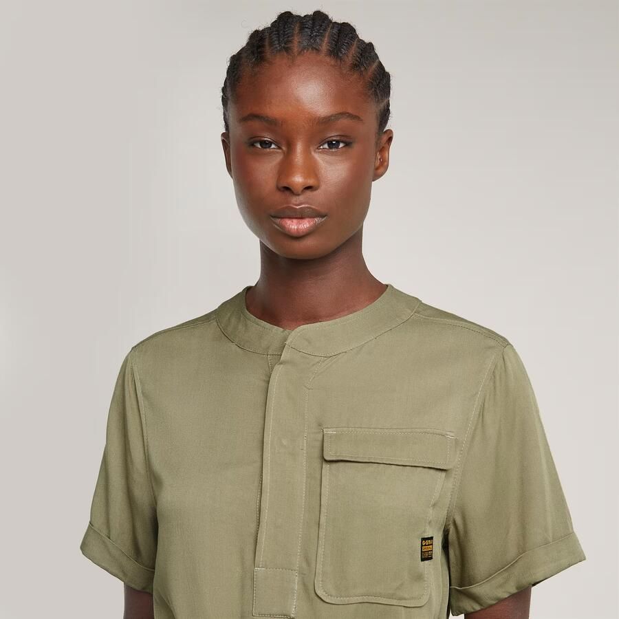 G-Star RAW Jurk Belted Groen Dames - Foto 4