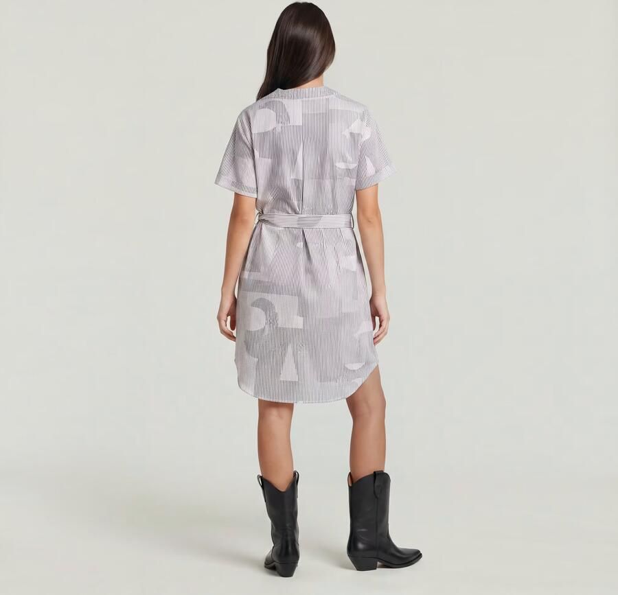 G-Star RAW Jurk Belted Side Slits Meerkleurig Dames - Foto 5