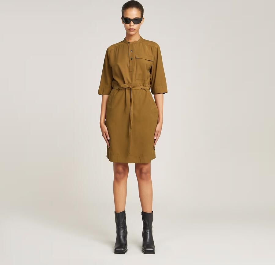 G-Star RAW Jurk Fluid Beige Dames - Foto 7