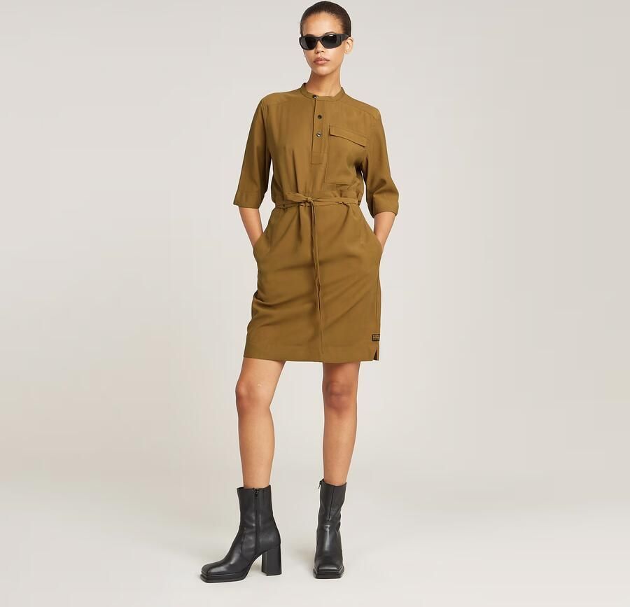 G-Star RAW Jurk Fluid Beige Dames - Foto 4
