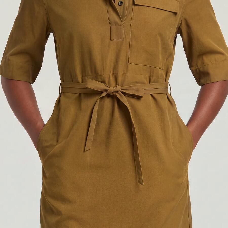 G-Star RAW Jurk Fluid Beige Dames - Foto 5