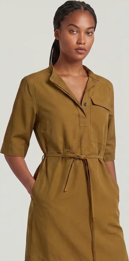 G-Star RAW Jurk Fluid Beige Dames - Foto 6