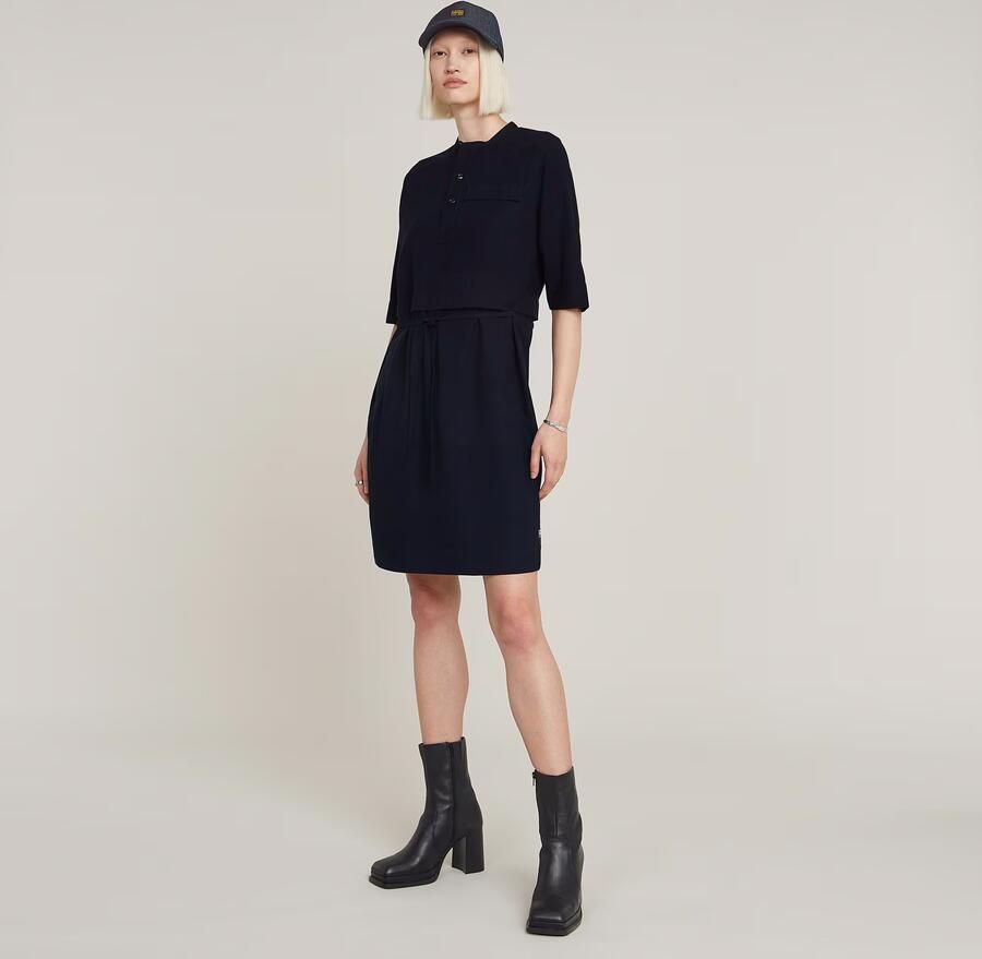 G-Star RAW Jurk Fluid Donkerblauw Dames - Foto 4