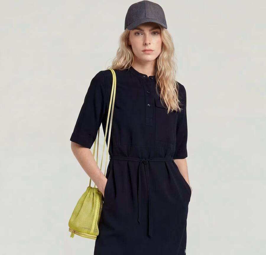G-Star RAW Jurk Fluid Donkerblauw Dames - Foto 3