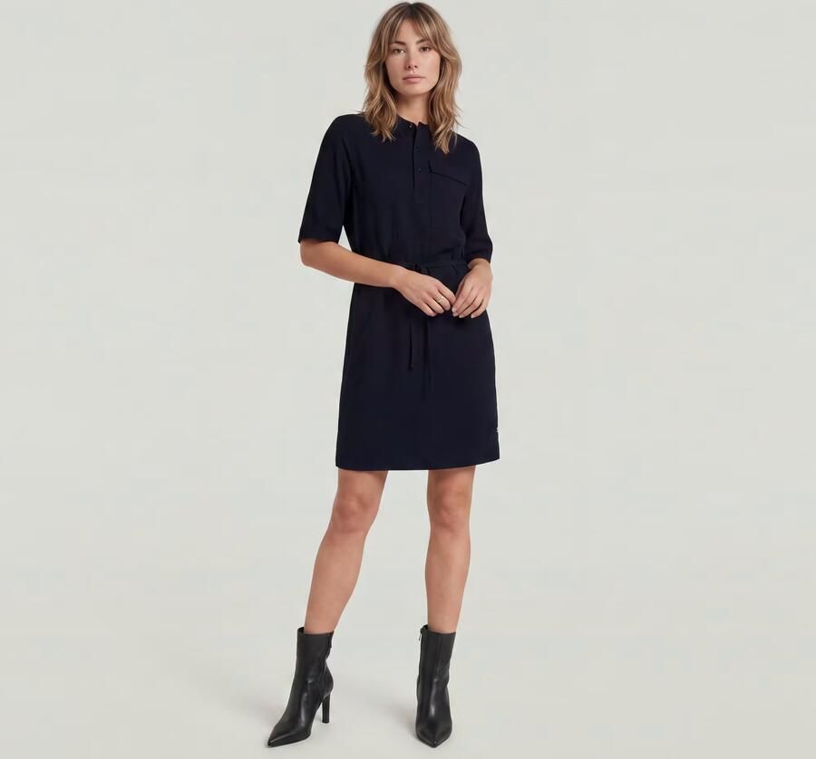 G-Star RAW Jurk Fluid Donkerblauw Dames - Foto 4