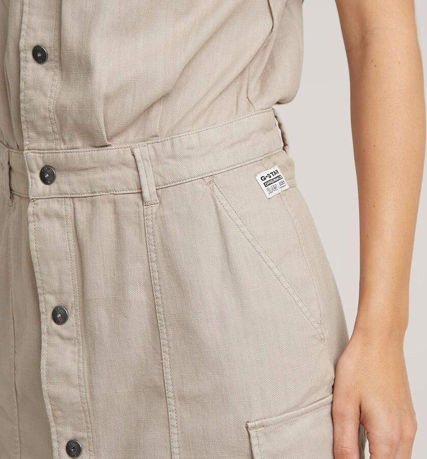 G-Star RAW Jurk Pocket Beige Dames - Foto 6