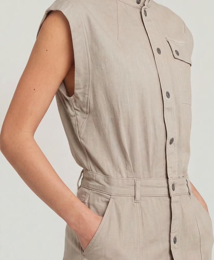 G-Star RAW Jurk Pocket Beige Dames - Foto 6