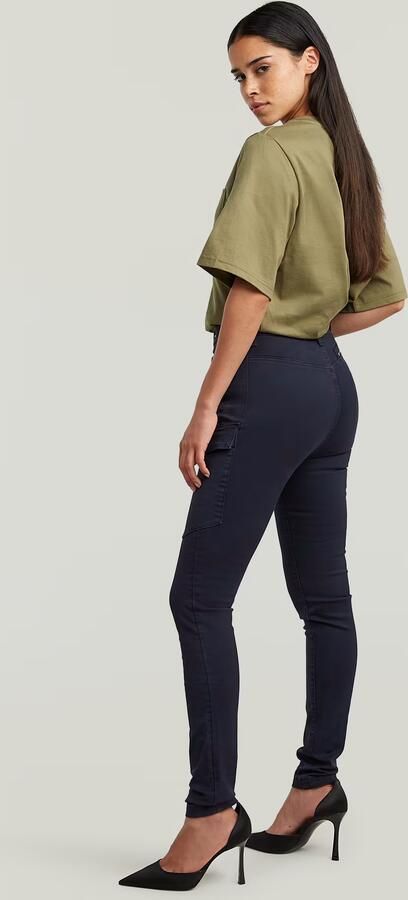 G-Star RAW Kafey Cargo Broek Ultra High Skinny Donkerblauw Dames - Foto 7