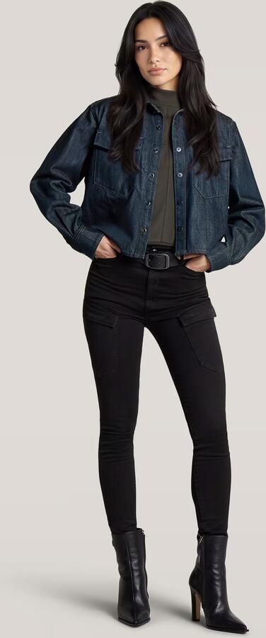 G-Star RAW Kafey Cargo Broek Ultra High Skinny Zwart Dames - Foto 6