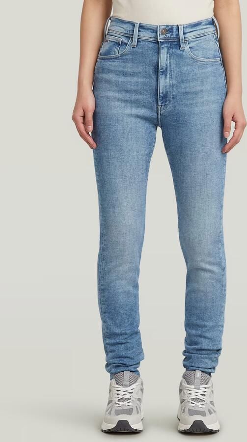 G-Star RAW Kafey Ultra High Skinny Jeans Midden blauw Dames