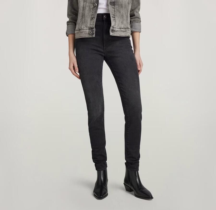 G-Star RAW Kafey Ultra High Skinny Jeans Zwart Dames - Foto 4