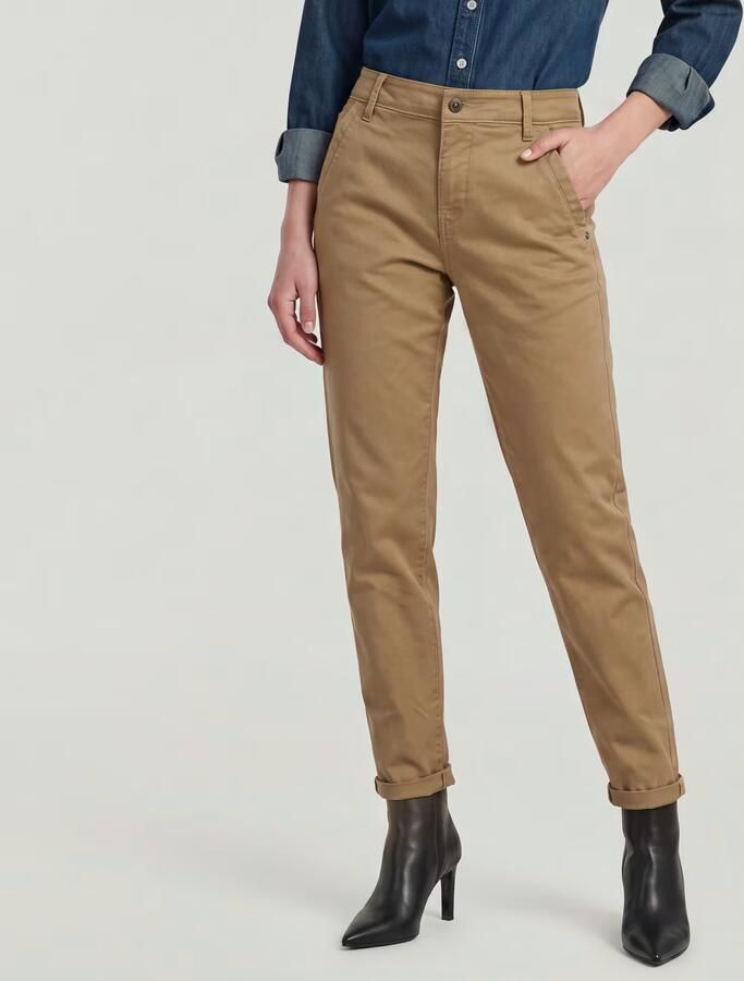 G-Star RAW Kate Boyfriend Chino Beige Dames - Foto 10