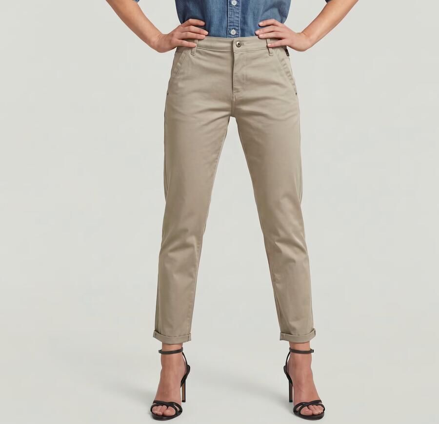 G-Star RAW Kate Boyfriend Chino Beige Dames - Foto 6