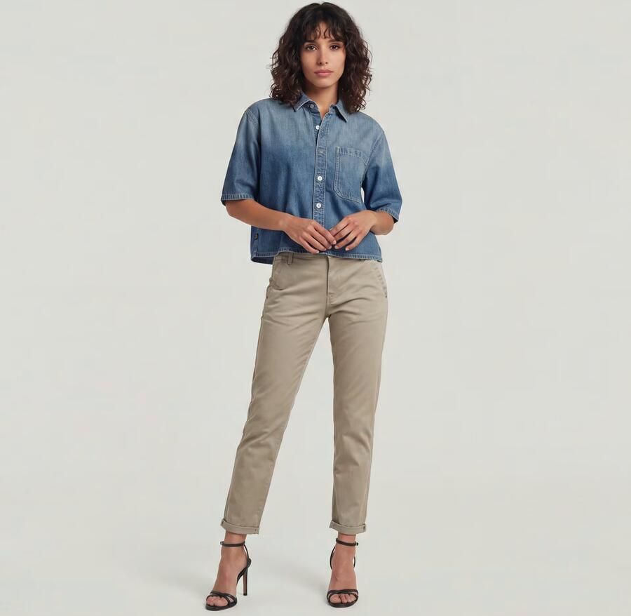 G-Star RAW Kate Boyfriend Chino Beige Dames - Foto 5