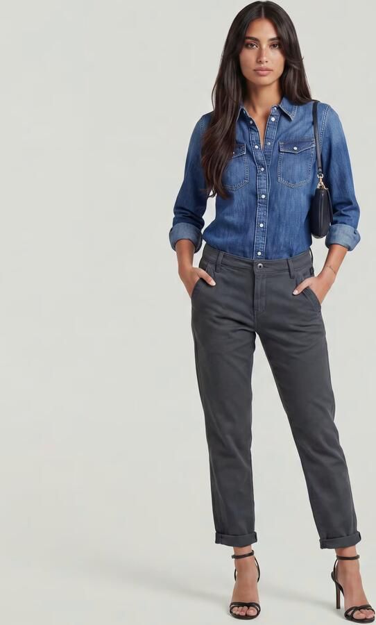 G-Star RAW Kate Boyfriend Chino Grijs Dames - Foto 6
