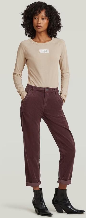 G-Star RAW Kate Boyfriend Chino Paars Dames - Foto 5