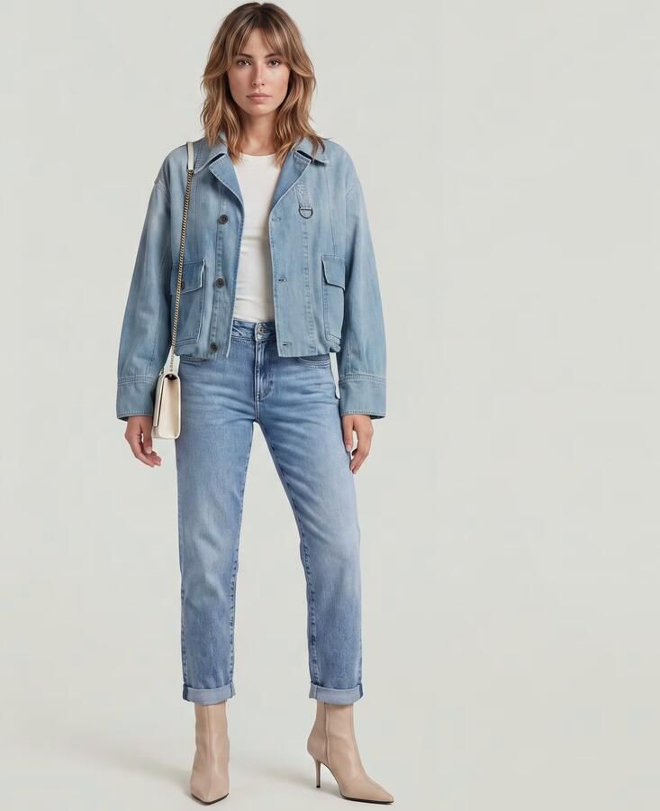G-Star Raw Straight fit jeans met logopatch model 'Kate' - Foto 13