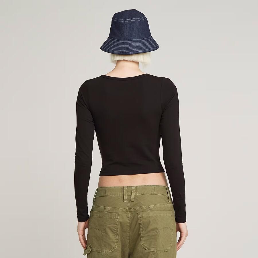 G-Star RAW Keyhole Slim Korte Top Zwart Dames - Foto 2