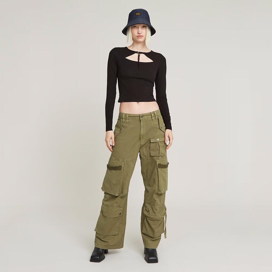 G-Star RAW Keyhole Slim Korte Top Zwart Dames - Foto 3