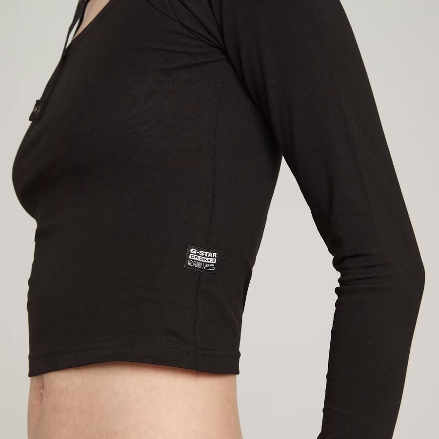 G-Star RAW Keyhole Slim Korte Top Zwart Dames - Foto 4