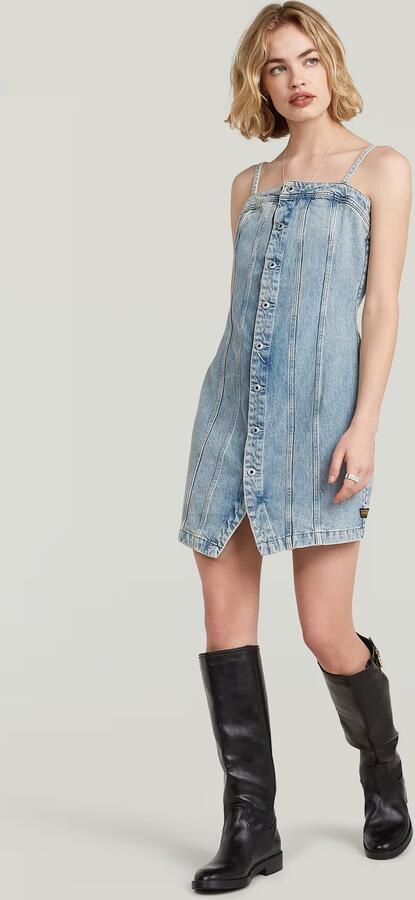G-Star RAW Kick Bustier Jurk Lichtblauw Dames - Foto 6