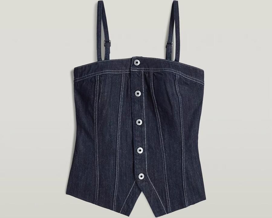 G-Star RAW Kick Bustier Top Donkerblauw Dames - Foto 3