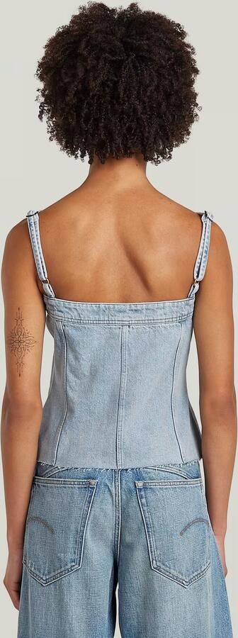 G-Star RAW Kick Bustier Top Lichtblauw Dames - Foto 7