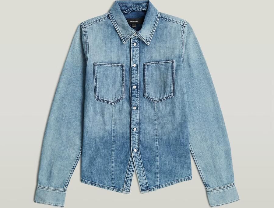 G-Star RAW Kick Slim Overhemd Donkerblauw Dames