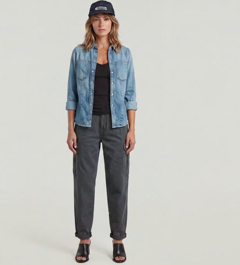 G-Star RAW Kick Slim Overhemd Donkerblauw Dames - Foto 5