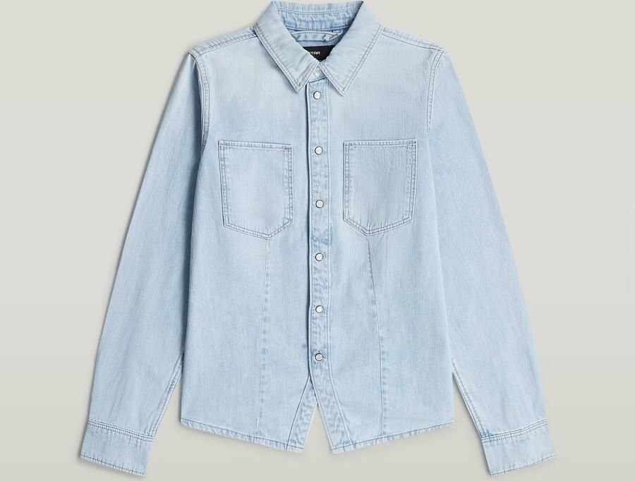 G-Star RAW Kick Slim Overhemd Lichtblauw Dames