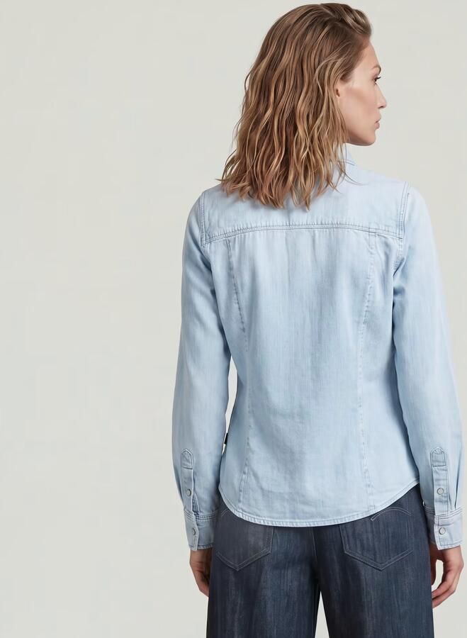 G-Star RAW Kick Slim Overhemd Lichtblauw Dames - Foto 5