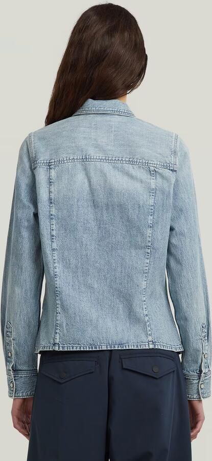 G-Star Raw Slim fit jeansblouse met borstzakken - Foto 7