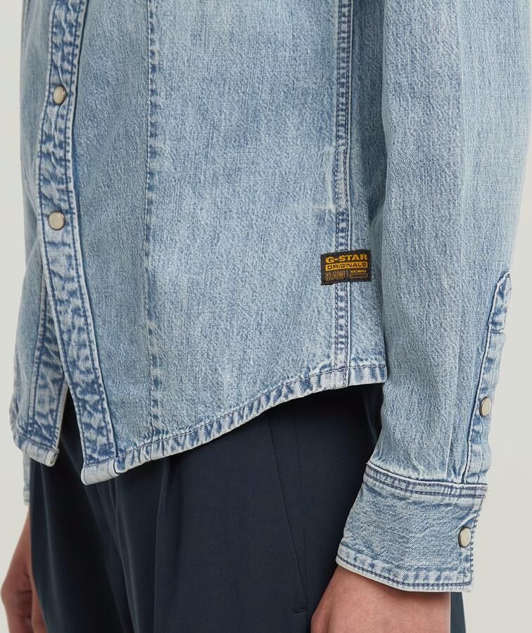 G-Star Raw Slim fit jeansblouse met borstzakken - Foto 3