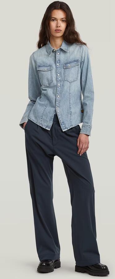G-Star Raw Slim fit jeansblouse met borstzakken - Foto 8