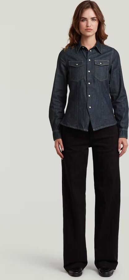 G-Star RAW Kick Slim Shirt Donkerblauw Dames - Foto 13