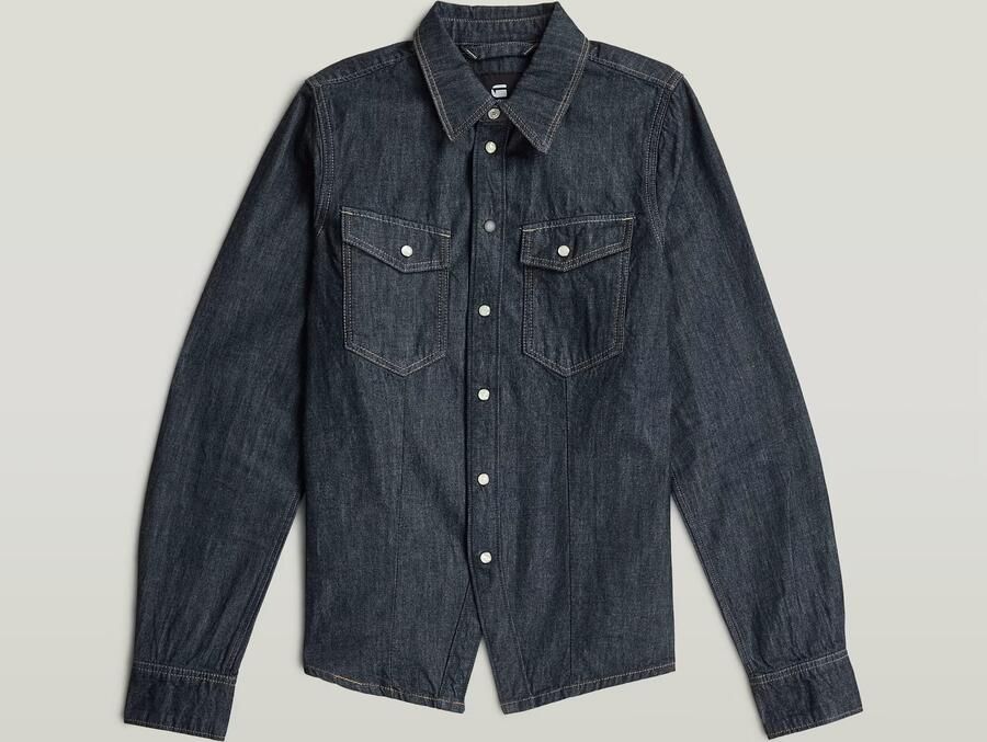 G-Star RAW Kick Slim Shirt Donkerblauw Dames - Foto 9