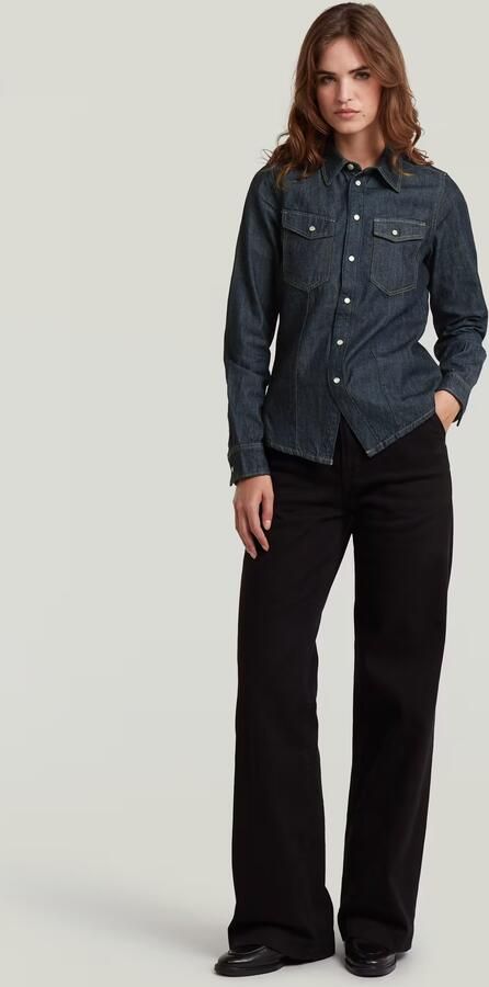 G-Star RAW Kick Slim Shirt Donkerblauw Dames - Foto 12