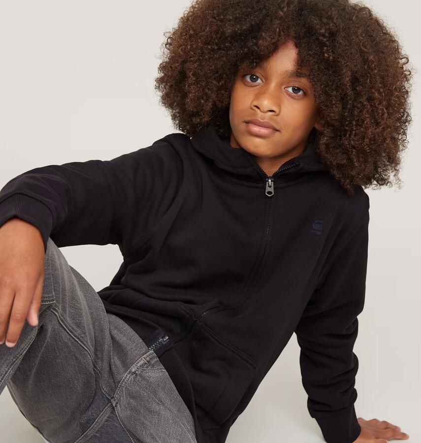 G-Star RAW Kids Unisex Hoodie Jacket Met Rits Zwart jongens - Foto 5