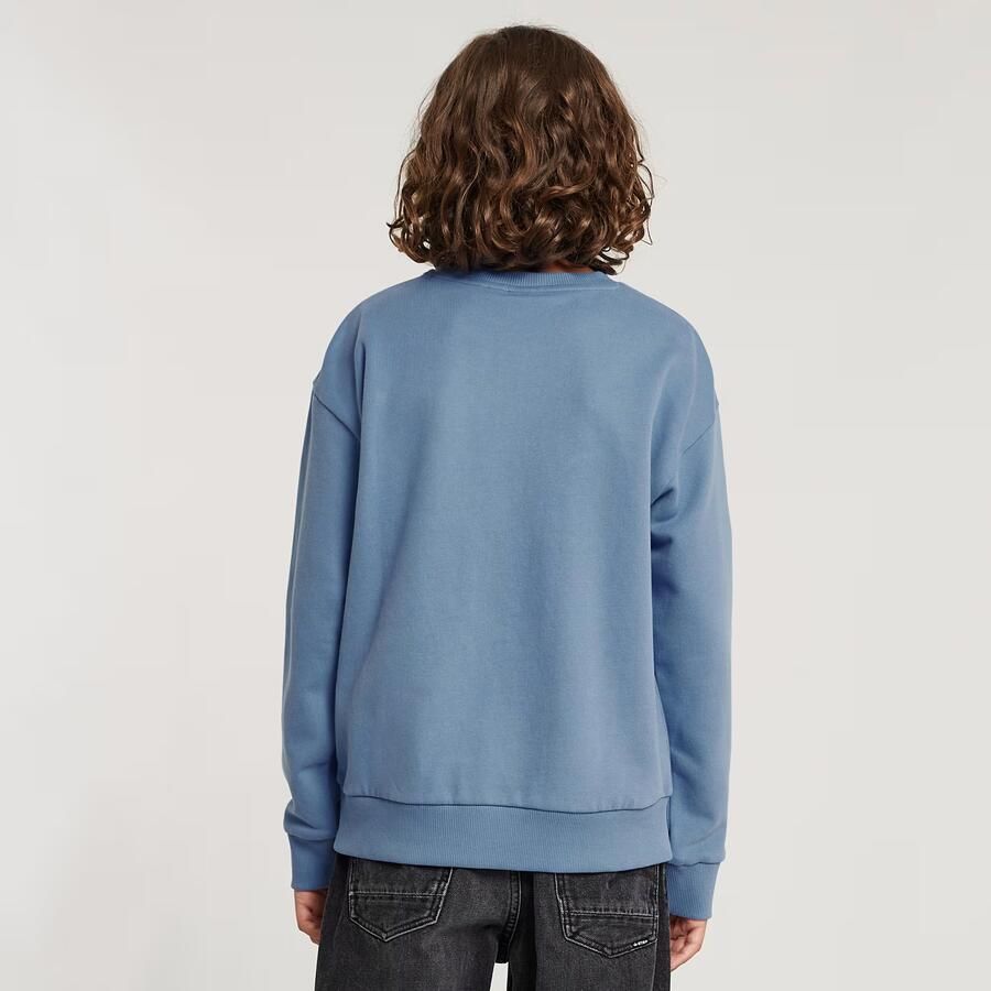 G-Star RAW Kids Unisex Sweater Loose Unbrushed Midden blauw jongens