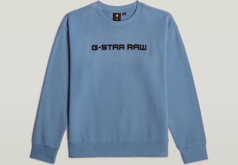 G-Star RAW Kids Unisex Sweater Loose Unbrushed Midden blauw jongens - Foto 6