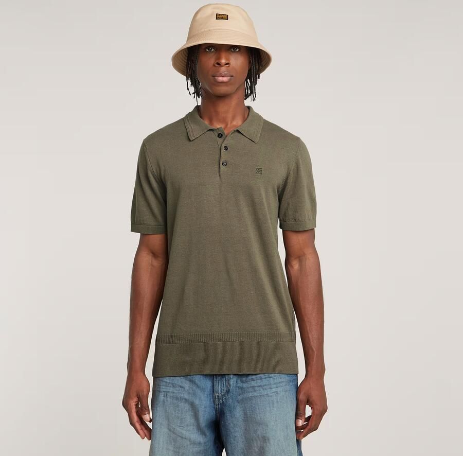 G-Star RAW Knitted Polo Bruin Heren - Foto 6