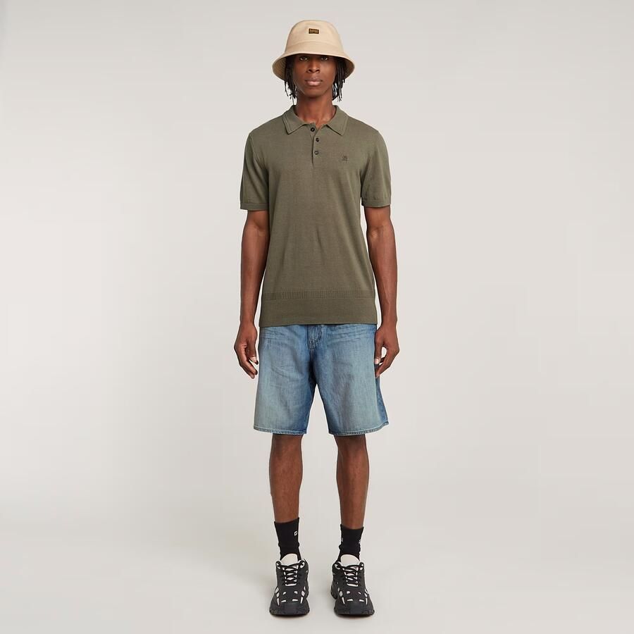 G-Star RAW Knitted Polo Bruin Heren